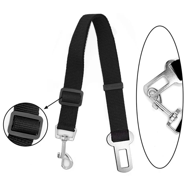 Pet Car Seat Belt Safety Lead - Adjustable Travel Harness for Dogs and Cats