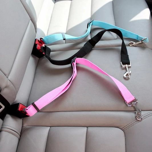 Dog Safety Belt for Car Seat Dog Leash Harness Buckle Leashes For Dog Adjustable Travel Belt Dog Collar Connector Dog Supplies