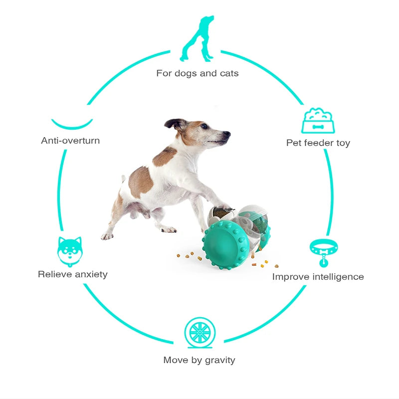 Interactive Dog Food Dispenser and IQ Training Toy