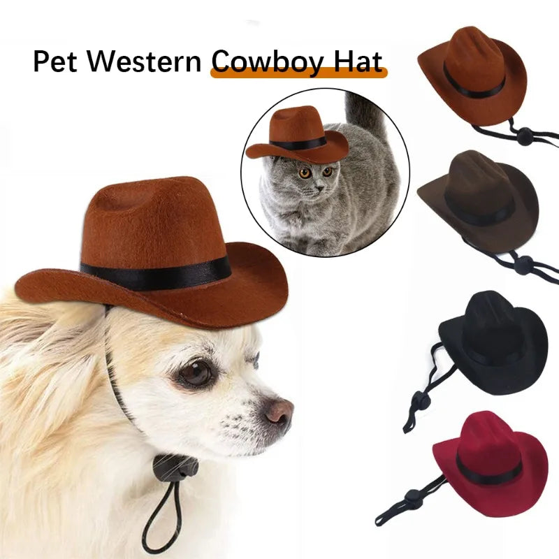 Dog and Cat Cosplay Western Cowboy Hat