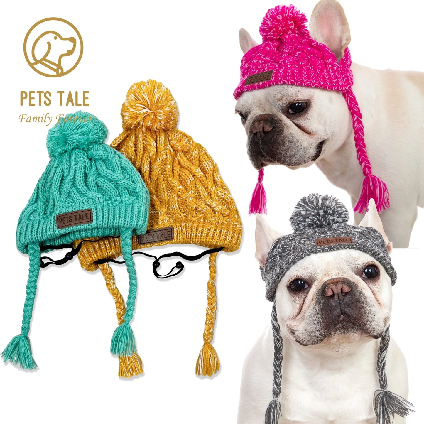 Winter Soft Dog Hat - Warm and Windproof Knitted Hat for Pets