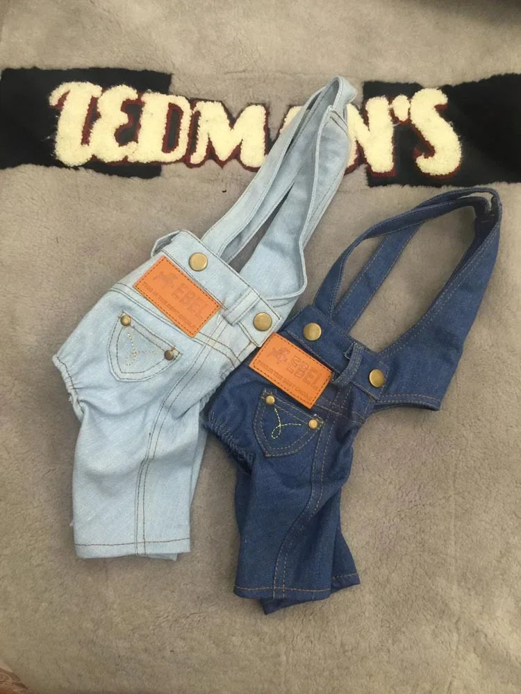 2024 New Denim Pet Dog Overalls – Cowboy-Style Fall Dog Clothes