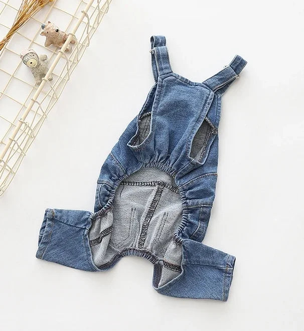 2024 New Denim Pet Dog Overalls – Cowboy-Style Fall Dog Clothes