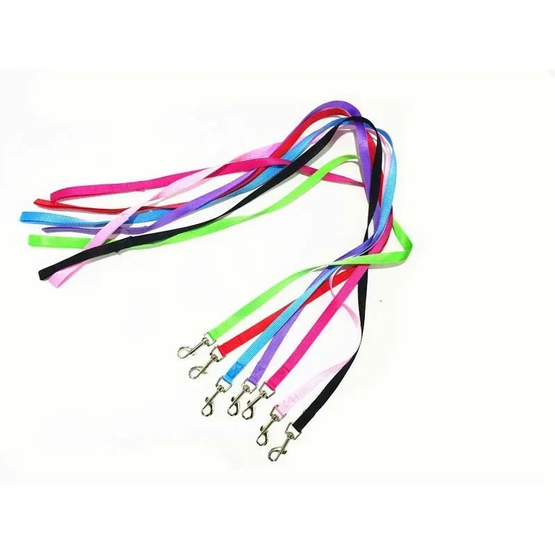 Vibrant Color Nylon Pet Leash and Harness Set - Adjustable Dog Collar for Walking and Training